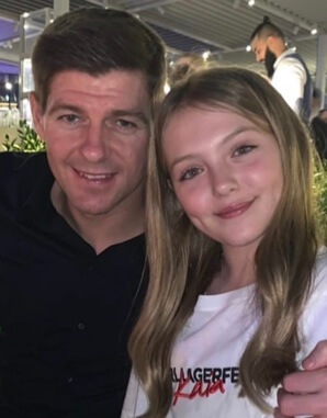 Lexie Gerrard with her father Steven Gerrard. 